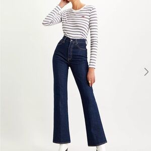 Levi's Women's Ribcage Boot Cut dark wash Jeans
